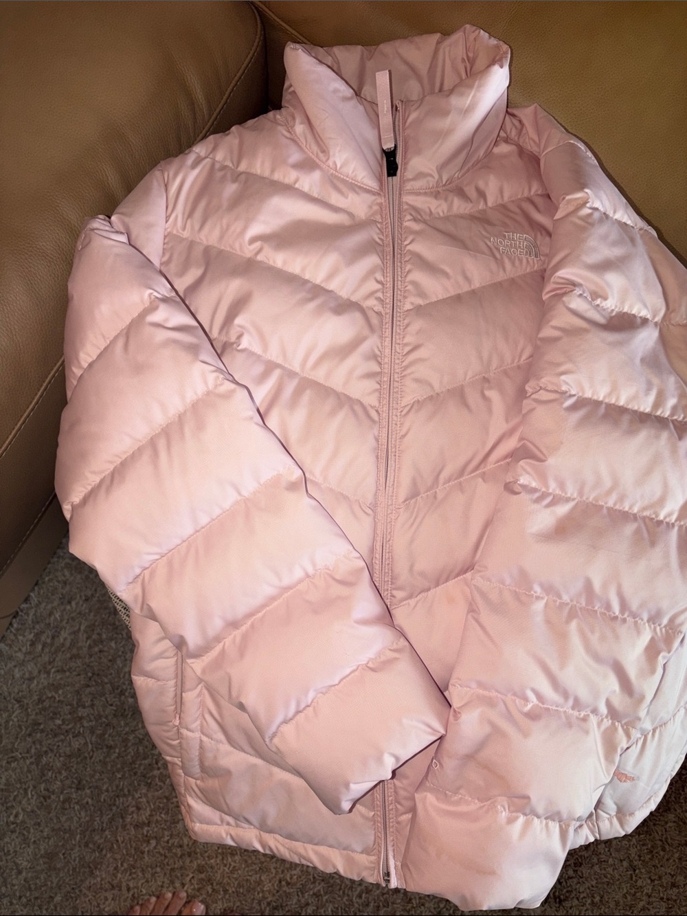 The North Face Kids Light Pink Puffer Jacket